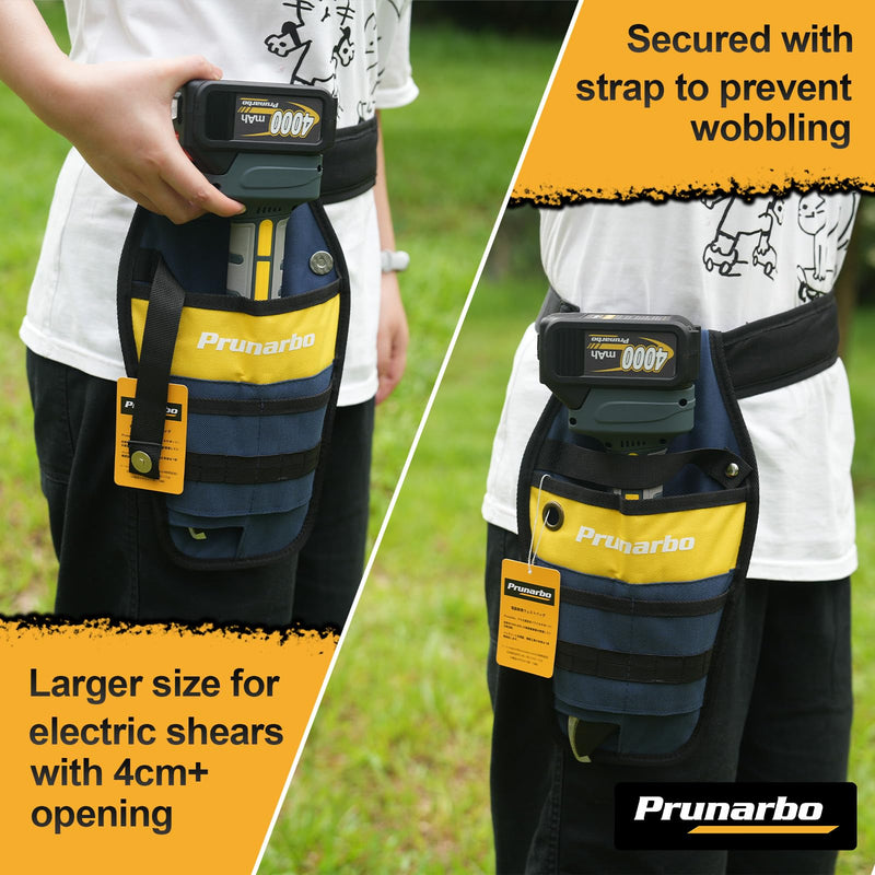 Pruner Holster with Belt Adjustable Durable Tool Pouch for Gardening Pruning Shears Holder Organizer Kit Quick Release and Fix Magnetic Buckle Convenient for Orchardist Gardener Farmer
