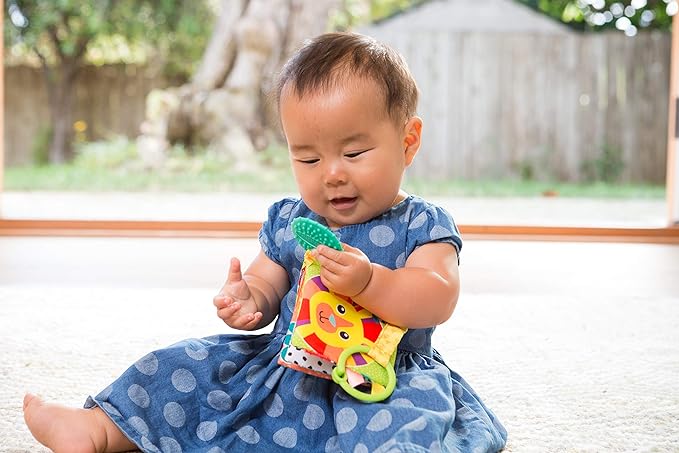 Infantino 005362 Shakashaka Animal Cloth Picture Book, 0 Months - 005362, Cloth Picture Book, Baby Toy Highchair Toy, Cloth Toy, Baby Shower Preparation, Baby Shower Gift - NewNest Australia