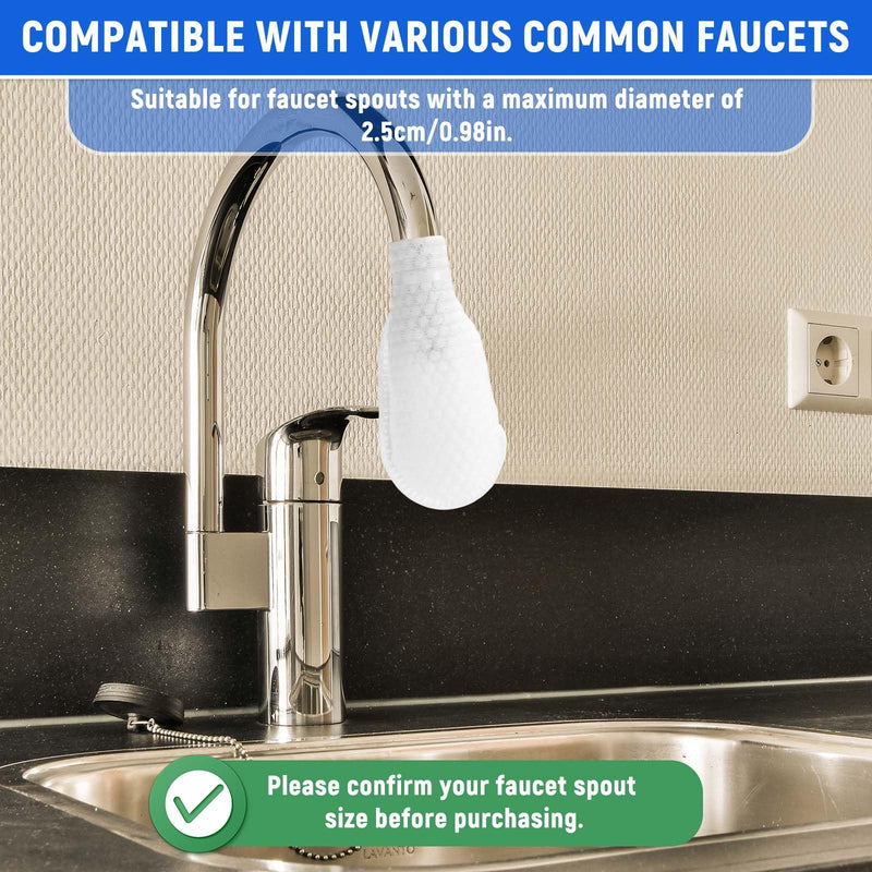 NQEUEPN 50pcs Faucet Filter Cotton Bags with 5 Ties Attachment for Kitchen