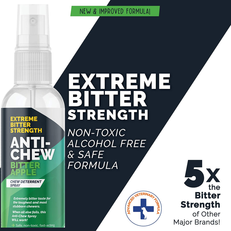 Bitter Apple Spray for Dogs to Stop Chewing Furniture Paws & Household Items 5X Strength NO CHEW Spray - Natural, Alcohol Free & Non Toxic | Effective Anti Chew Deterrent Spray | Made in USA Green - PawsPlanet Australia