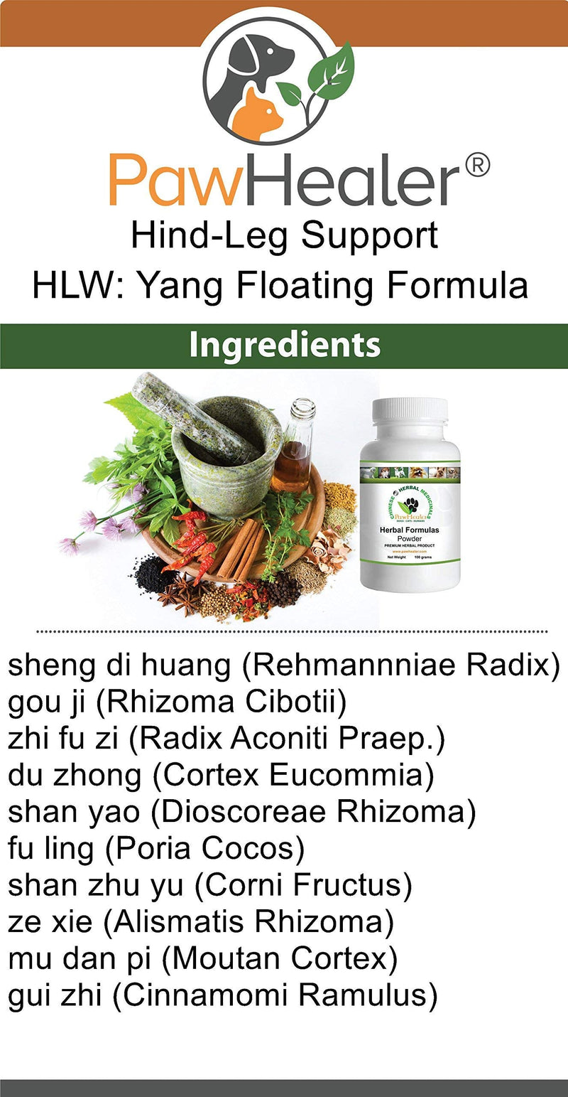 Hind Leg Weakness: Yang Floating - Legs Buckle - 100 Grams-Herbal Powder-Dogs - PawsPlanet Australia