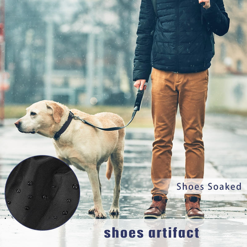 Geyoga 2 Pieces Walking Boot Cover Non Slip Reusable Shoe Covers for Non Skid Foot Brace Household Carpet Floor Protection Machine Washable(Medium,Black) Medium Black