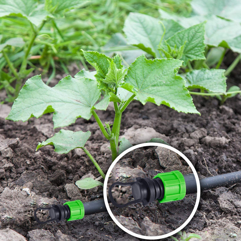 12 Pcs Drip Irrigation Tubing End Cap 1/2 Inch Universal Tubing End Cap Plug Drip Irrigation Coupling Drip Irrigation End Cap Fitting All Brands 16-17mm Drip Tape Tubing Sprinkler System Green