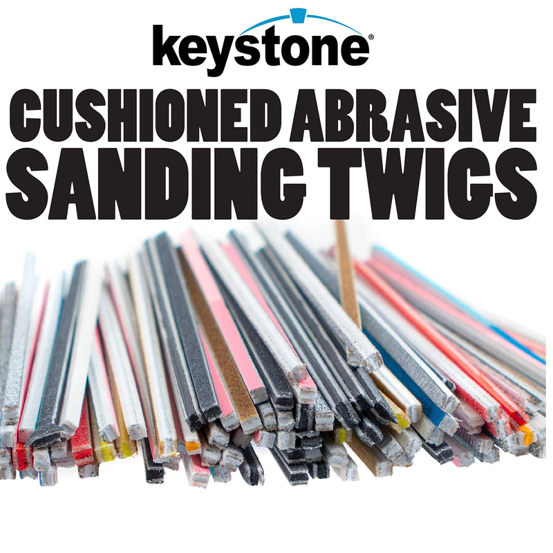 Keystone 100 Sanding Twigs or Sticks Ideal for Woodworking Hobby Arts Crafts Models Mixed Grits and Lengths Cushioned Abrasive (5 Pack)
