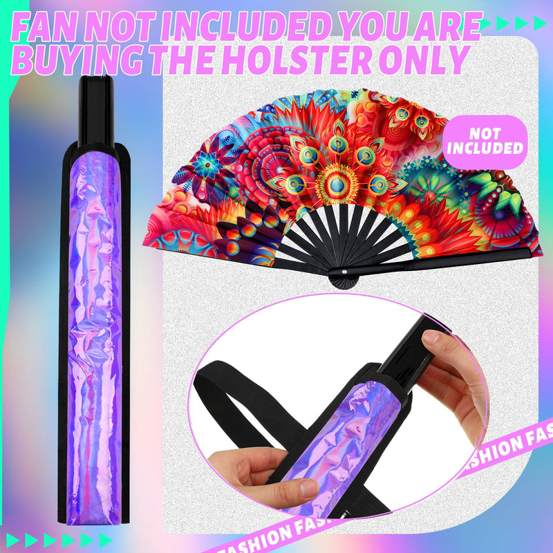 Rave Fan Thigh Holster with Adjustable Straps Iridescent Style