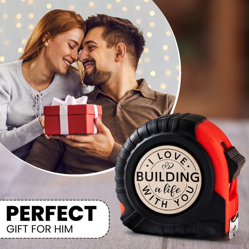 Macorner Tape Measure Husband Gifts, Birthday Gifts for Husband from Wife, Boyfriend Gifts, Groom Gifts from Bride on Wedding Day, 16.4 inch Tape Measure Gift for Birthday, Christmas, Fathers Day Love