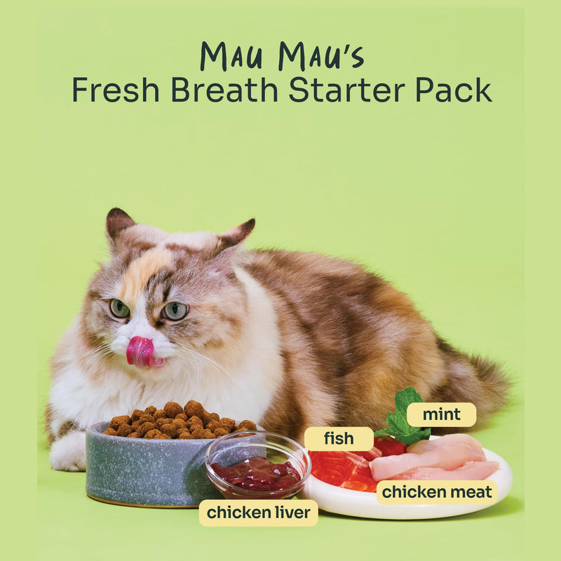 Notti Cat Dental Treats All Breed Cats - Probiotics - Supports Healthy Teeth, Gums, and Breath Odor in Cats - Freshen & Minimize Tartar - Chicken, Fish - Cellulose - Anti-Choke - Feline Adult Dental