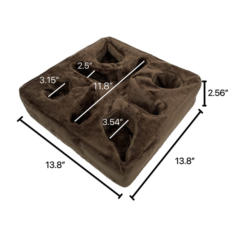 Couch and Bed Cup Holder Pillow, Sofa Refreshment Tray for Drinks/Remote Control/Snacks Holder (Brown) Brown