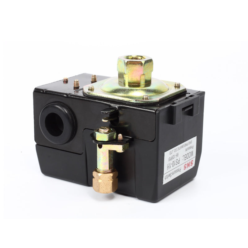 SNS Pressure Switch Control 95-125psi 1 Port Heavy Duty 20 Amp for Air Compressor PS10-1H1