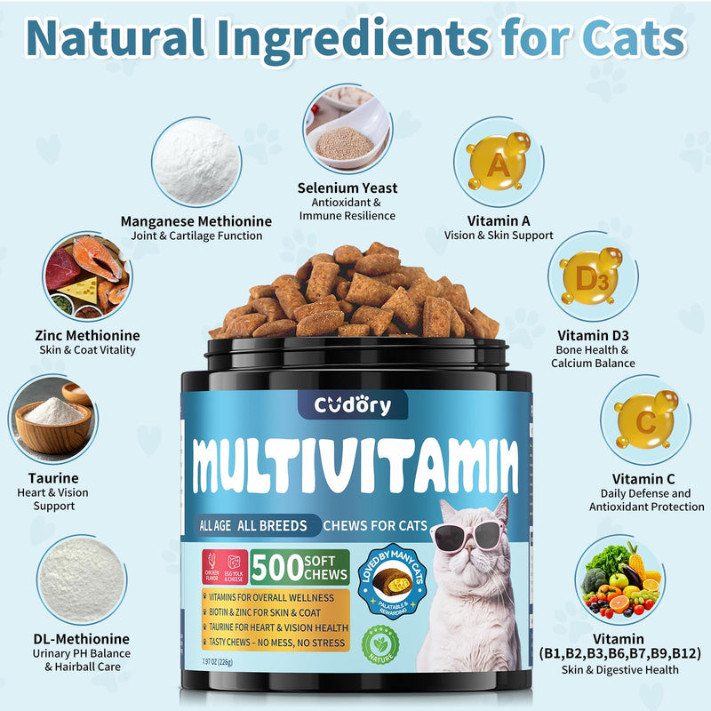 Cat Multivitamin, Crunchy & Creamy Cheese Chew Dog Allergy Relief Drops, Skin & Coat Support