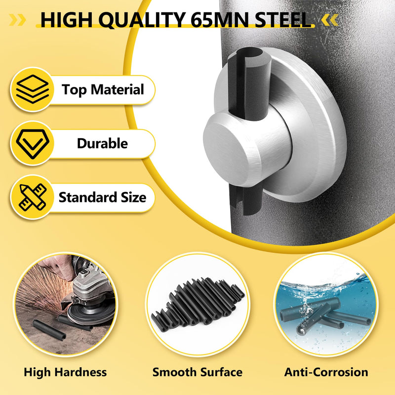 274pcs Roll Pins Assortment, 65Mn Steel Split Expansion Pins - 1/4, 5/16, 11/80, 5/32, 1/5, 1/16, 2/25, 1/10, 1/8, Black Roll Pins for Home Improvement Automotive Repair 274Pcs SAE Roll Pins
