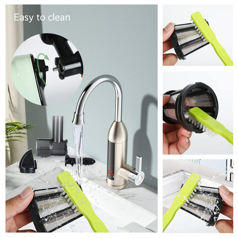 Jocuu Accessory No. 8 Juicer Squeezer, End Cap, Replacement Part for Slow Masticating Juicer ZM1503, Easy to Assemble, Disassemble & Clean, 100% BPA Free, Food Grade Material, Black