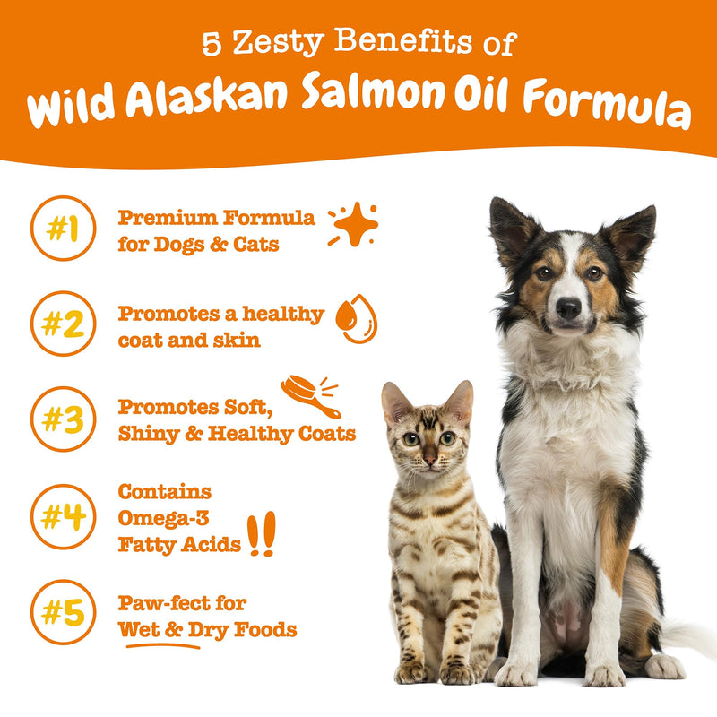 Zesty Paws Wild Alaskan Omega-3 Blend Pollock + Salmon Oil for Dogs + Probiotic Powder for Dogs