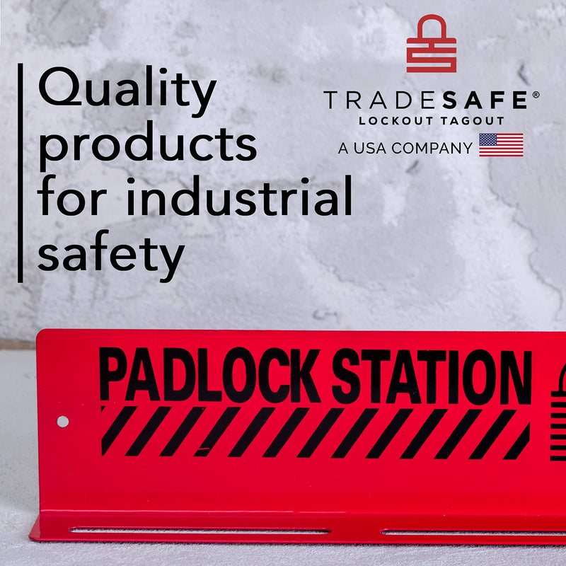 TRADESAFE Lockout Tagout Locks Station - Loto Station for Safety Padlocks, Loto Locks Rack Holds up to 20 Lockout Locks, No Loto Lock Included 20 padlocks (Unstocked)