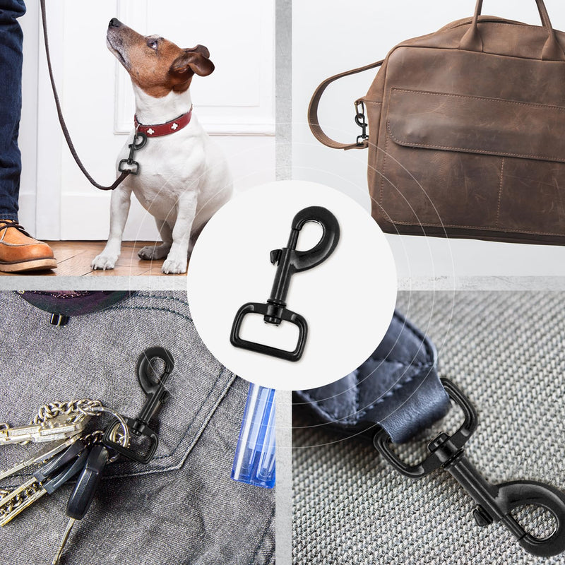 Mandala Crafts Swivel Snap Hooks Heavy Duty Trigger for Dog Leash Clip - Clasp for Bags Backpacks Straps Harnesses - Snaphooks 10 Pieces 3.25 Inches Black