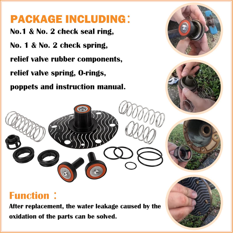 3/4"-1" Complete Repair Kit Fits Replace for Zurn Wilkins 975XL and 975XL2 Replacement，Complete Backflow Repair Kit