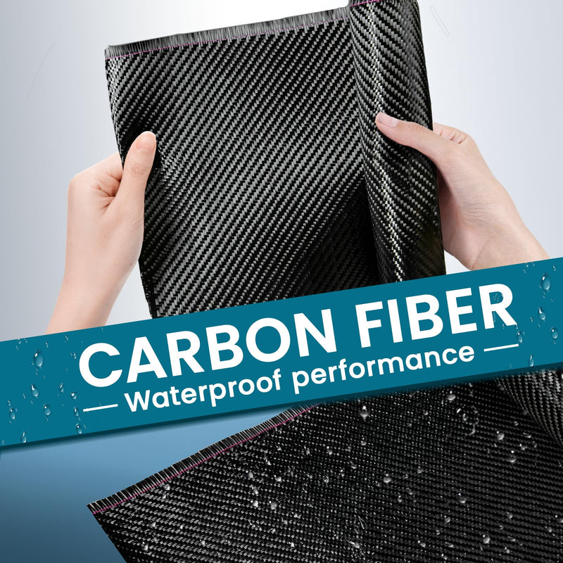 4.9ft x 7.9" Twill Carbon Fiber Fabric Carbon Fiber Cloth Roll, for Automotive Concrete Wall Structural Reinforcement Basement Boat Repair (1 roll) 7.9 in x 4.9 ft Twill Weave Matte Finish
