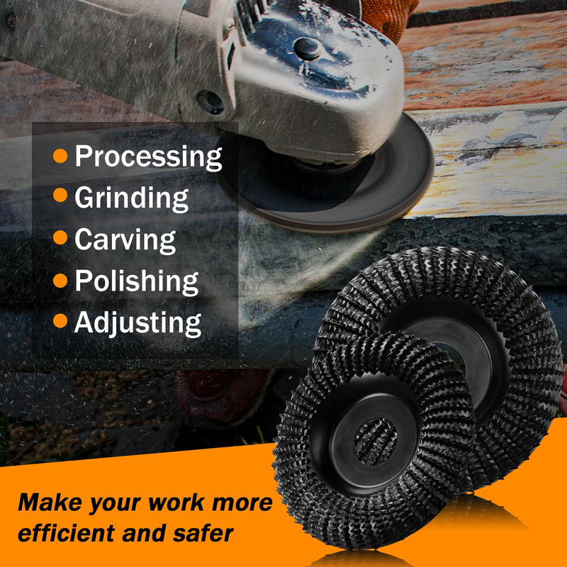 Wood Carving Disc 4.5 Inch,Wood Stump Grinder,Angle Grinding Wheel with 7/8”Arbor for Wood Carving, Shaping, Working,Tree Stump Remover（4.5'' x 7/8'' Arbor） 4-1/2'' x 7/8'' Arbor