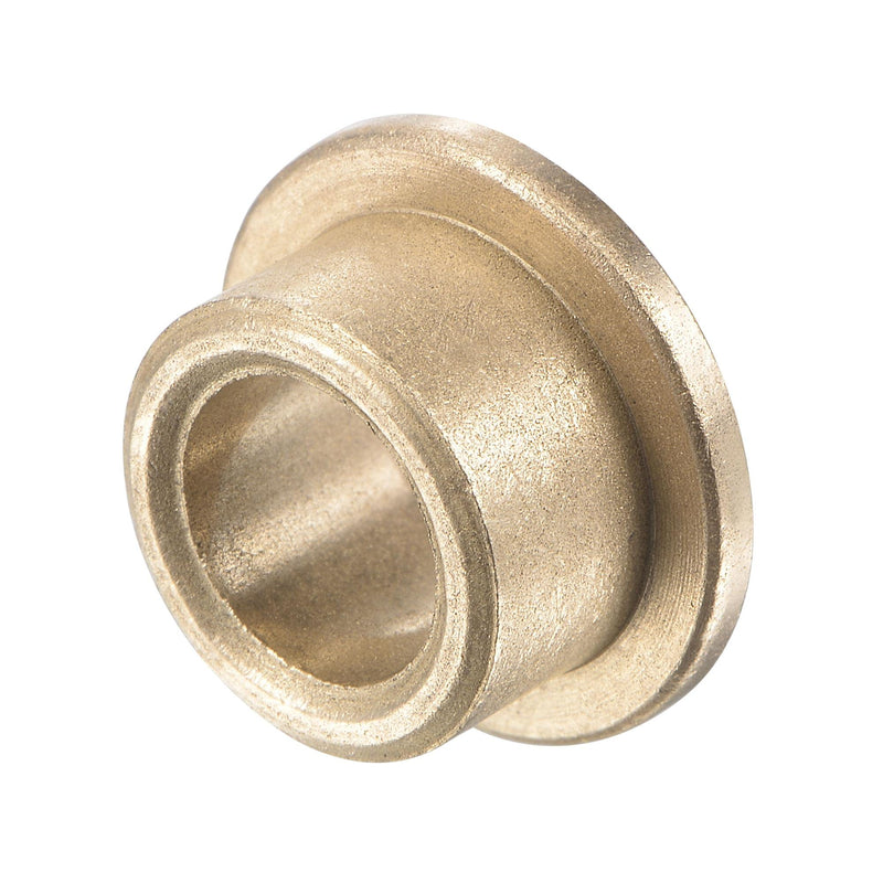 uxcell Flange Sleeve Bearings 8mm Bore 12mm OD 8mm Length 16mm Flange Dia 2mm Flange Thickness Sintered Bronze Self-Lubricating Bushing 4pcs 8x12x8mm