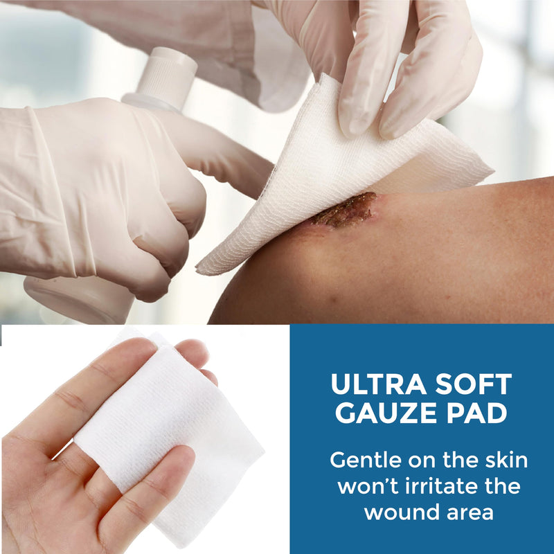Gauze Pads 2"x2" Non-Woven 4-Ply (Pack of 1000) All-Purpose Non-Sterile Dental Gauze Pads - Soft & Absorbent Gauze Sponges for First Aid Kit, Makeup-Removal, Skin Cleansing - 5 Packs of 200 2"x2" 1000 Pack (5 Sleeves)
