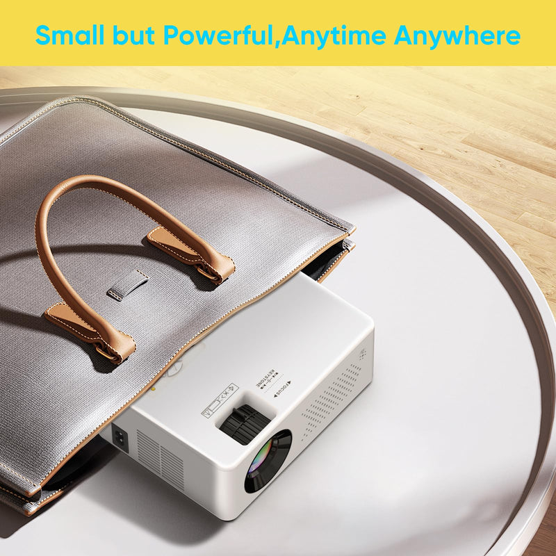 Mini Bluetooth Projector, Full HD 1080P Supported Portable Outdoor Movie Projector for iOS, Android, Windows, Compatible with TV Stick/HDMI/Smartphone/PS4/USB [Remote Included] A-9500 Bluetooth