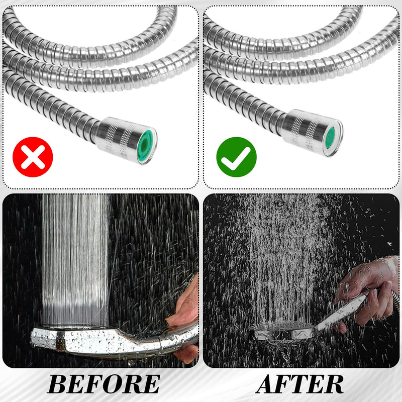 PAGOW 4 Pcs Shower Flow Restrictor, gpm 1.5/1.8/2.0/2.5 Shower Flow Reducer, Shower Head Water Flow Limiter Set for Shower Head Handheld Shower (0.56x0.54x0.21inch) gpm 1.5/ 1.8/ 2.0/ 2.5