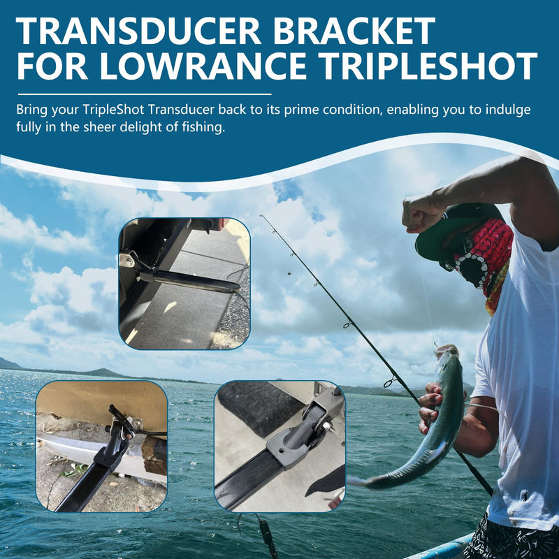 Fish Finders Skimmer Mount Transducer Bracket Repair Transom for Lowrance TripleShot Transducer Skimmer 000-14029-001
