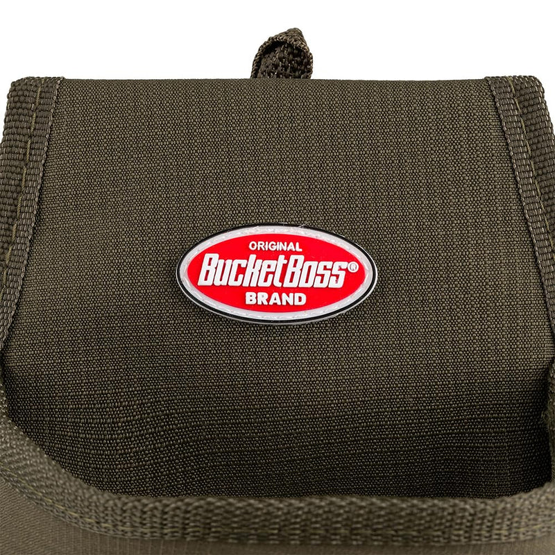 Bucket Boss Fastener Tool Pouch with FlapFit in Brown, 54160, Green
