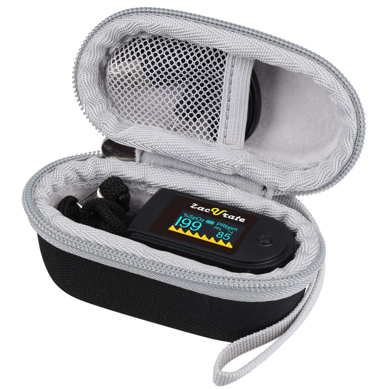 Aproca Case Compatible with Innovo Deluxe iP900AP / Zacurate Pro Series Deluxe Fingertip Pulse Oximeter, Portable Storage Bag for Accessories (only case)