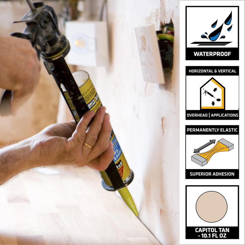 SIKA CORP 515311 Adhesive-Caulk, 10.1 fl oz, Tan 1