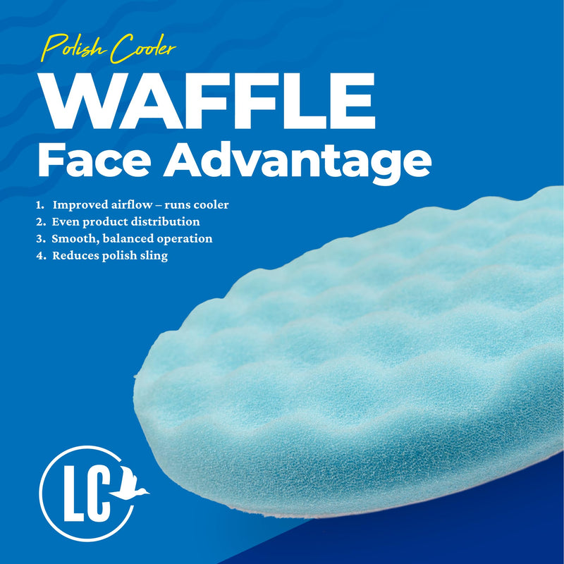 Lake Country 5.5” Waffle Foam Pad Kit (3-Pack) – Yellow & Blue Polishing Pads for Compounding, Polishing & Finishing – Fits 5” Backing Plate