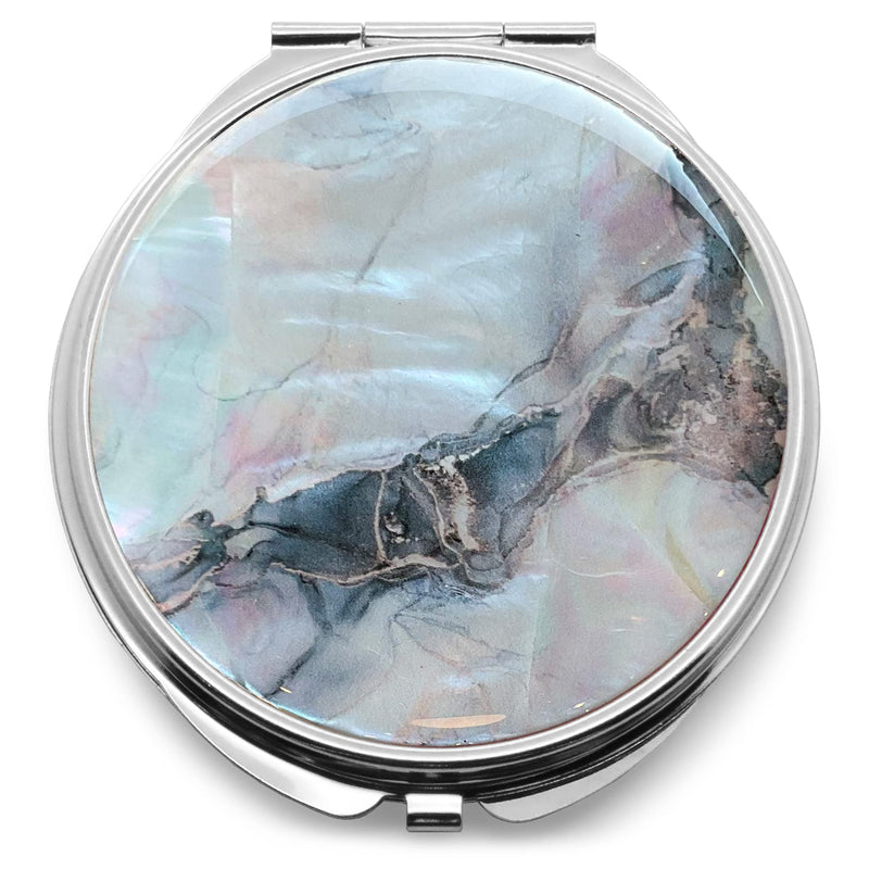 MADDesign Mother of Pearl Compact Makeup Travel Mirror (Marble Gold) Marble Gold