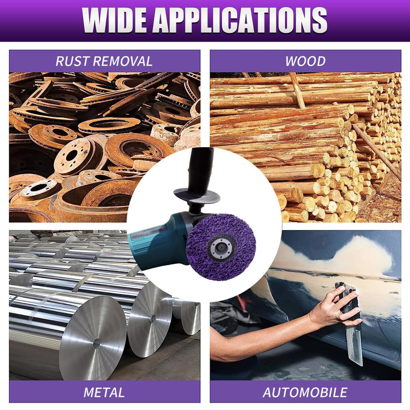 5 Pack Strip Discs Stripping Wheel for Angle Grinder, 4-1/2" x 7/8" Strip Discs Stripping Wheel, Clean and Remove Paint Coating Rust Welds Oxidation 5