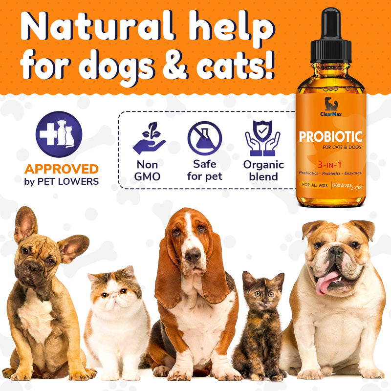 Probiotics for Dogs - Cat Probiotic - Great Dog Probiotics and Digestive Enzymes for Pet - Dog Digestive Enzymes & High Quality Prebiotic - Canine Probiotic - Probiotics for Cats - Puppy Probiotic - PawsPlanet Australia