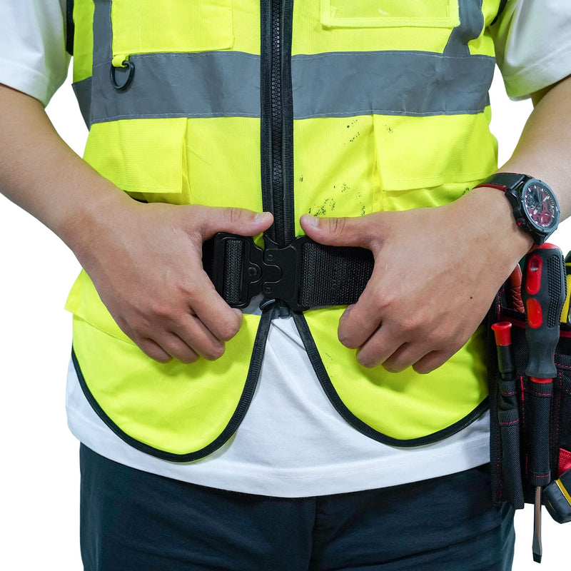 MELOTOUGH 2" Nylon Web Work Tool Belt for Men with Heavy Duty Quick Release Rugged Metal Buckle outdoor men's belt Tool Belts (Black) WB006-Black 2 inch
