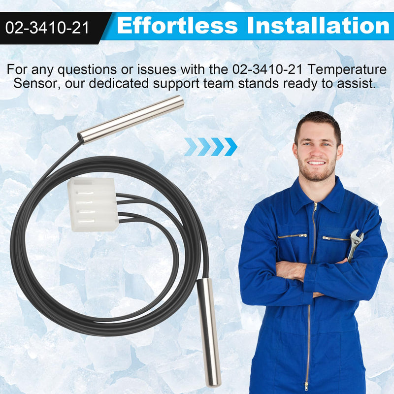 02-3410-21 Temperature Sensor Probes for Replacement in Scotsman Ice Machines, Temperature Sensor Compatible with Scotsman CME Series, Replace Scotsman Ice Maker Parts, 1 PCS