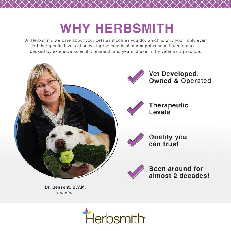 Herbsmith Calm Shen – Herbal Blend for Dogs & Cats – Natural Anxiety Remedy for Dogs & Cats – Feline and Canine Calming Supplement – 150g Powder - PawsPlanet Australia