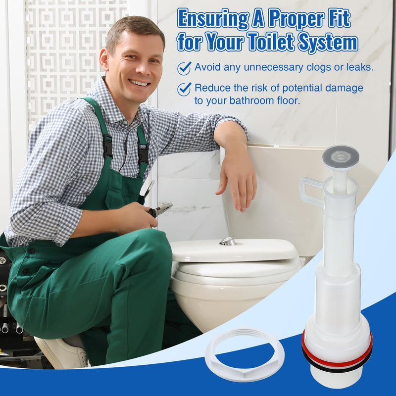 Dreyoo Flush Valve Compatible with 211-11-1/2", Compatible with Mansfield Toilet Tank Models, for All Trip Levers, Replacement Toilets Flush Valve Parts, Tower Type, Plastic 211-1112