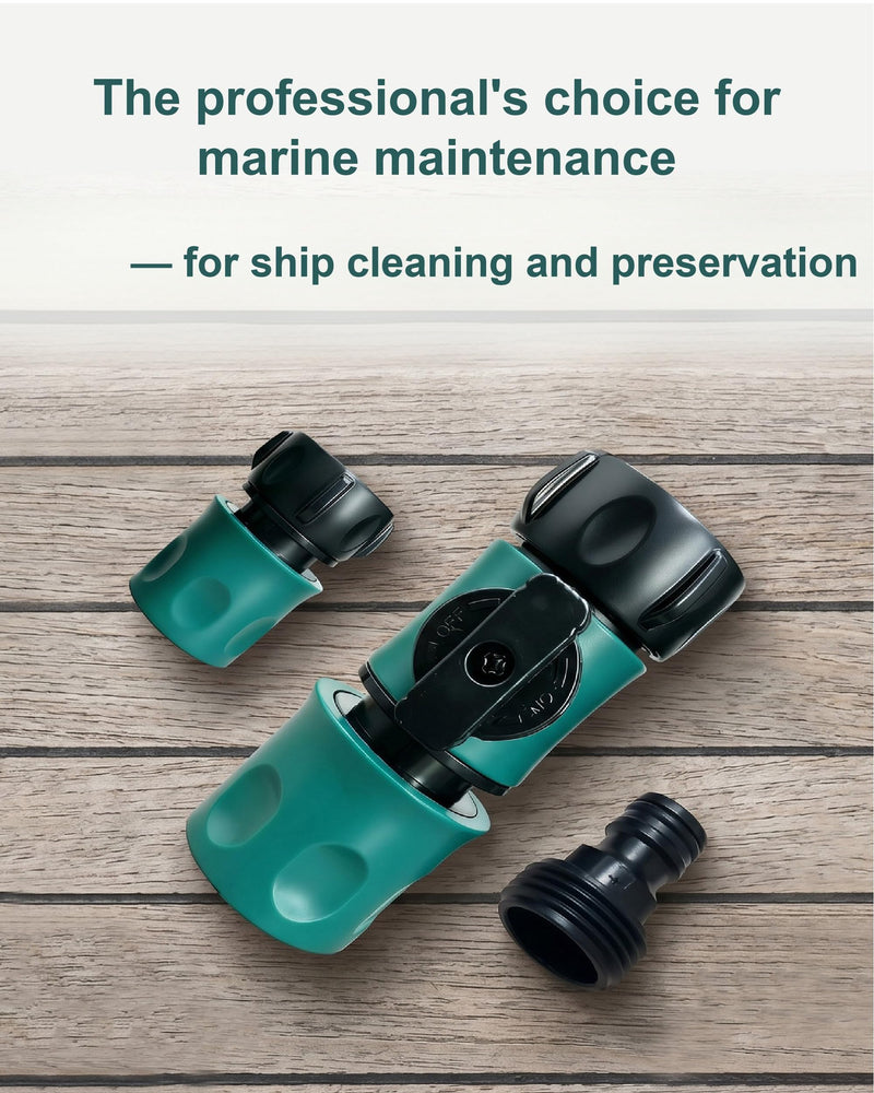 Boat Quick Connect Flush Kit Accessory Compatible with Sea-Doo, Kawasaki, Yamaha 4-Stroke Outboards, Universal Outboard hose quick connect flush adapter with Easy to use & no leak & With check valve