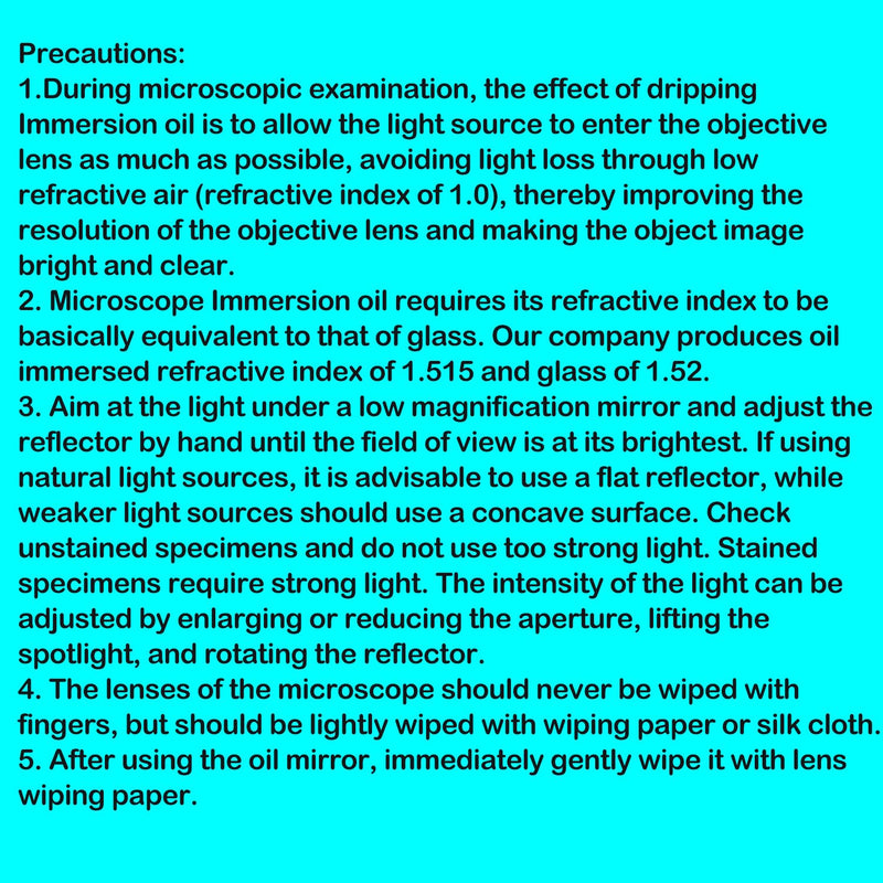 Microscope Immersion Oil, 3/4 oz (25ML), Type A, Microscope Specific, Easy to Remove