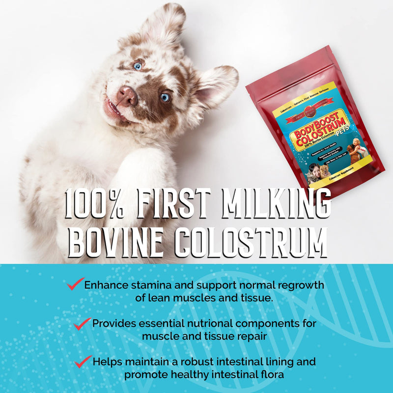 Bovine Colostrum for Dogs and Cats, Organic Immune Support Supplement for Allergy and Itch Relief, Grass Fed Colostrum Powder for Pets, Dog Gut Health, All Ages, 8 oz 8 oz Pet - PawsPlanet Australia