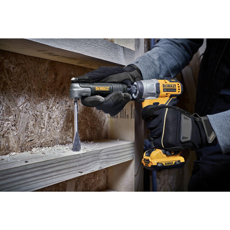 DEWALT Right Angle Drill Adaptor, FlexTorq, 4-in-1 System, Compact, Straight Flexible Shaft, 12-Inch (DWAMRASETFT) Multi