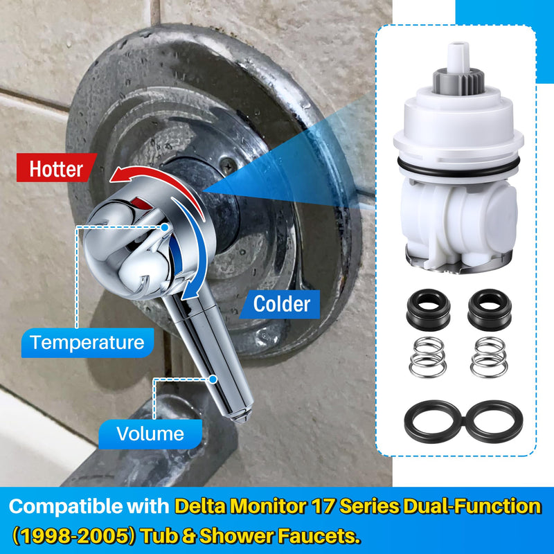 Handle & Cartridge Kit Compatible with Delta 1700/17 Monitor (1700 Series) 1700 Series
