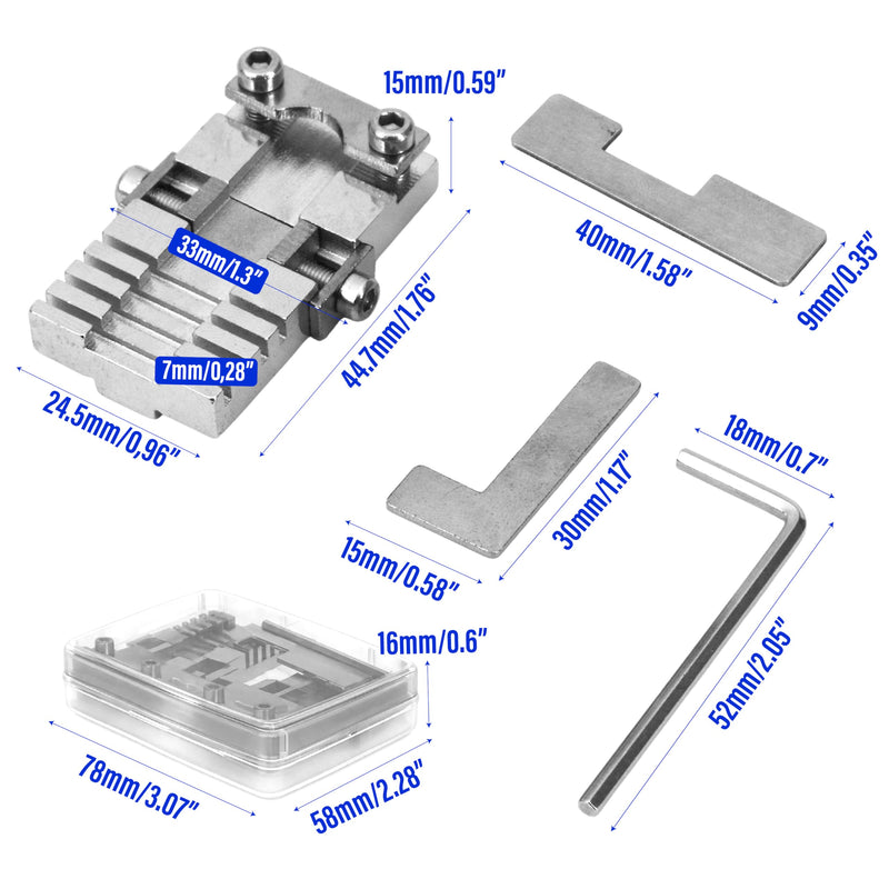 Universal Key Clamping Fixture – Key Cutting Machine Duplicator Accessories, Multifunction General Duplicating Fixtures for Clamp Cutter and Manual Keys Making Machines
