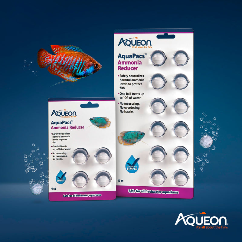 Aqueon AquaPacs Ammonia Reducer 12 Pack, 10 Gallon