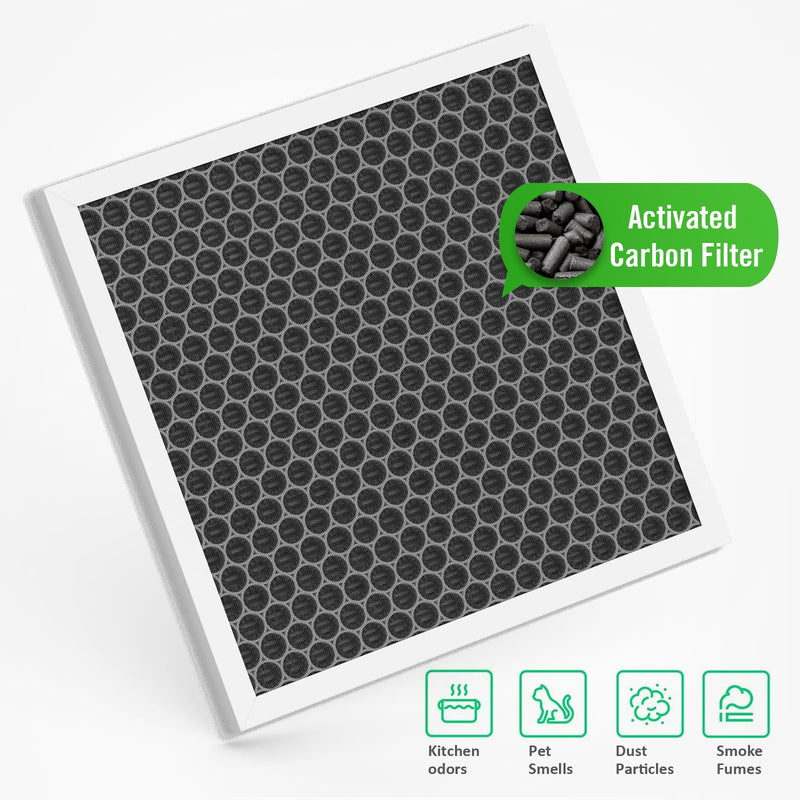 E-300L Replacement Filter Compatible with MOOKA E-300L Air Purifier, 3-in-1 Filtration System, 2 Pack