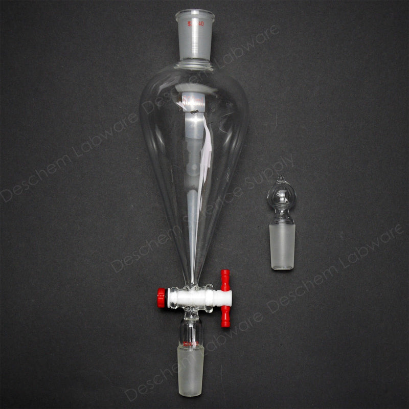 500ml 24/40,Glass Pyriform Separatory Funnel,Pear Shape with PTFE Stopcock,Lab Chemistry Glassware 500ml