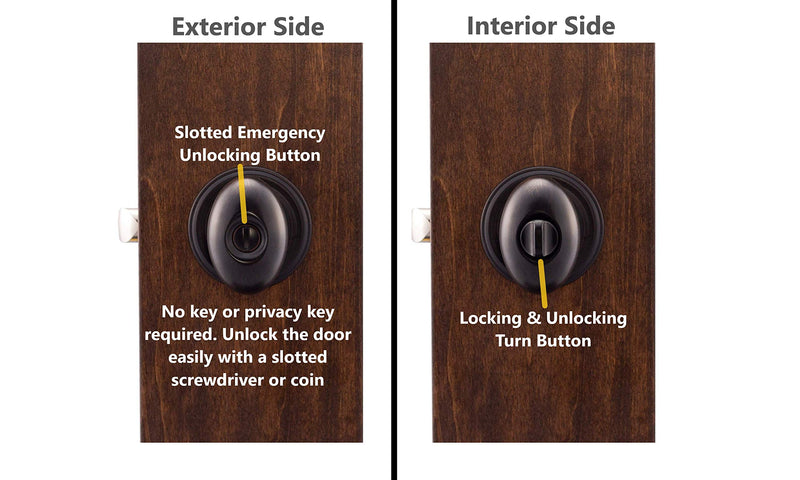 Copper Creek EK2030TB Egg Door Knob, Privacy Function, 1 Pack, in Tuscan Bronze 1 Count (Pack of 1)