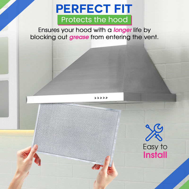 Range Hood Filter Replacement for BPS1FA36 11.80 x 17.35 Inch Broan Range Hood Filter and Allure Range Hood Filter - Hood Vent Filter for Range Hood - Filters Grease Entering the Stove Overhead (2-Pk) 2