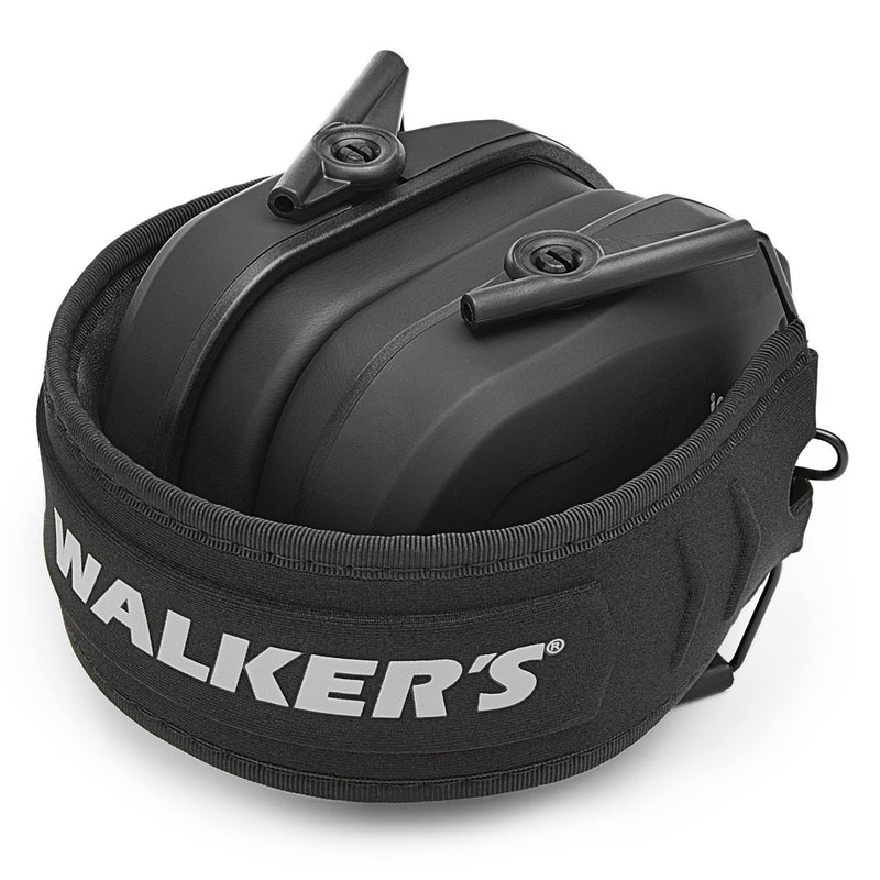 Walker's Razor Slim Passive Earmuff - Ultra Low-Profile Earcups - Black